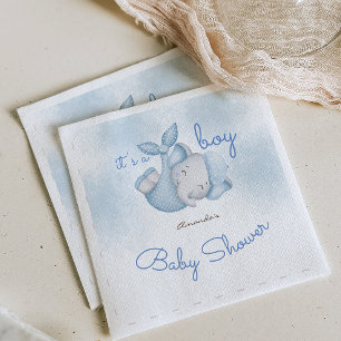 Serviette En Papier C'est une douche pour bébé garçon éléphant bébé ga