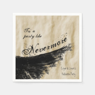 Serviette En Papier C'est une fête comme Nevermore Raven Wing Hallowee