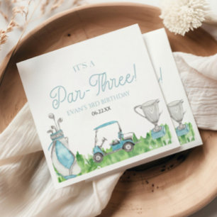 Serviette En Papier C'est une fête d'anniversaire pour les 3 ans de Pa