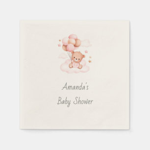 Serviette En Papier C'est une fille, attends tôt ! Baby shower serviet