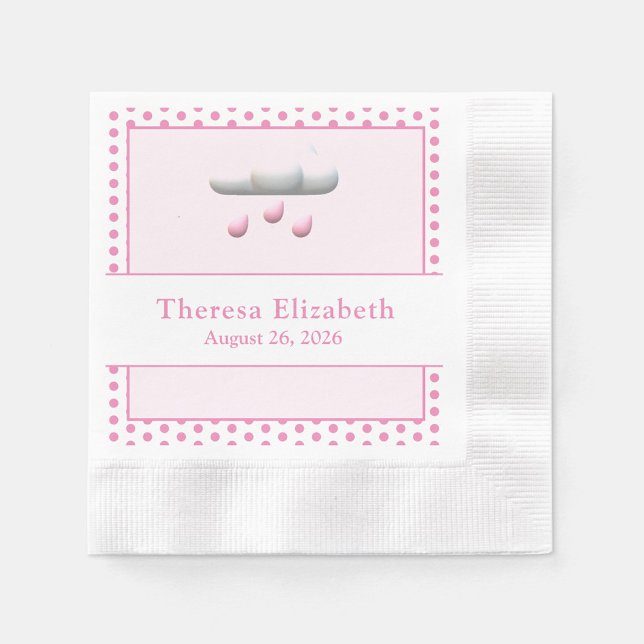 Serviette En Papier C'est une fille Baby shower personnalisable (Créateur téléchargé)