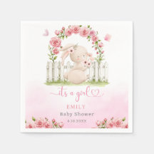 C'est une fille moderne baby shower fille aquarell