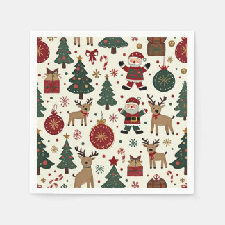 Serviette En Papier C'est une serviette de Noël.