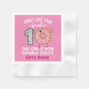 Serviette En Papier Cette fille est maintenant double chiffres 10e ann