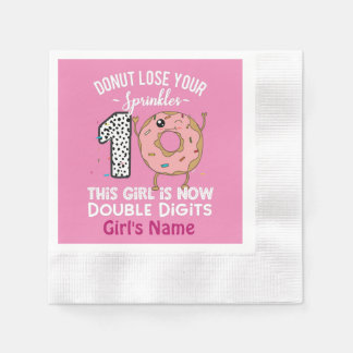 Serviette En Papier Cette fille est maintenant double chiffres 10e ann