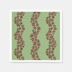 Serviette En Papier Chaîne de marguerite Fleur laide rayures blanc sur