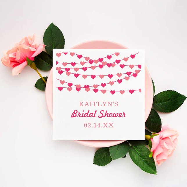 Serviette En Papier Chaîne pendante Fête des mariées de coeur d'amour (Créateur téléchargé)