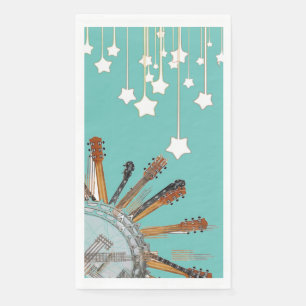 SERVIETTE EN PAPIER CHAÎNES DE GUITARE AU SOLEIL