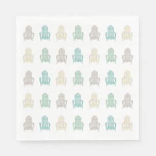 Serviette En Papier Chaises Adirondack Côtières Maison de Lac Maison d