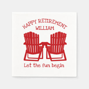 Serviette En Papier Chaises Adirondack Marine Red Retirement Napkins