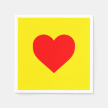 Chaleur de coeur rouge Jaune