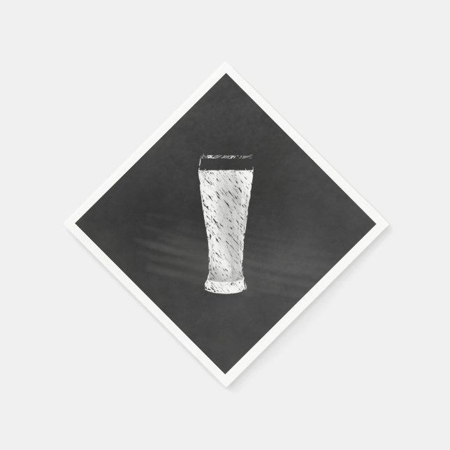 Serviette En Papier Chalkboard Bière Oktoberfest (Coin)