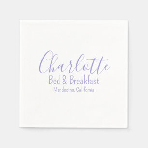 Serviette En Papier Chambre D'Hôtes Moderne Blanche Personnalisée