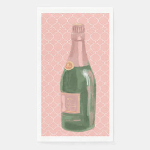 Serviette En Papier Champagne rose Rose Rosé can