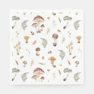 Serviette En Papier Champignons Anniversaire Napkin