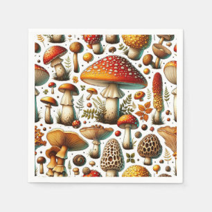 Serviette En Papier Champignons sauvages Whimsical
