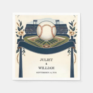Serviette En Papier Champion Team Ball Field Mariage de baseball