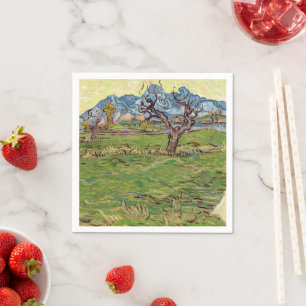 Serviette En Papier Champs à proximité des Alpilles Vincent van Gogh