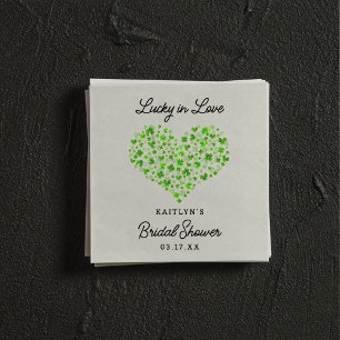 Serviette En Papier Chanceux en amour Fête de mariage de la Saint-Patr