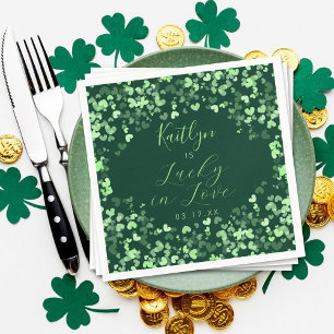 Serviette En Papier Chanceux en amour Mariage Saint-Patrick