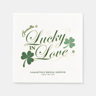 Serviette En Papier Chanceux en amour Saint-Patrick moderne enterremen