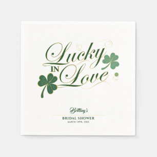 Serviette En Papier Chanceux en amour St Patrick's Moderne Enterrement