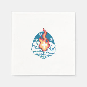 Serviette En Papier Changement du froid, Feu de foi - Chrétien motivat