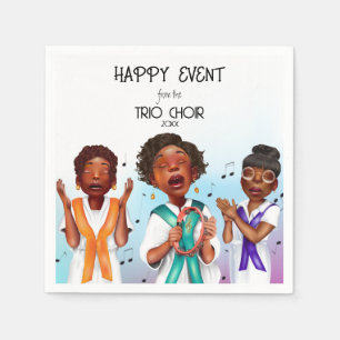 Serviette En Papier Chanteurs Afro-Américains