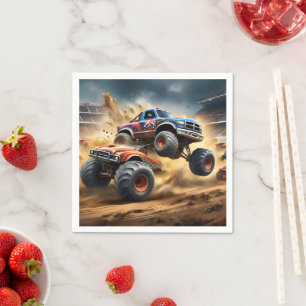 Serviette En Papier Chaos on Wheels : Monster Truck Smash Derby,