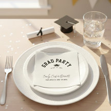 Chapeau de fin d'études noir et blanc élégant Dipl