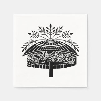 Serviette En Papier Chapeau de fleurs