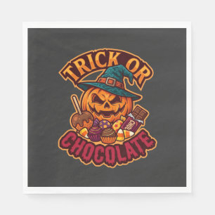 Serviette En Papier Chapeau De Sorcière De Citrouille D'Halloween De C