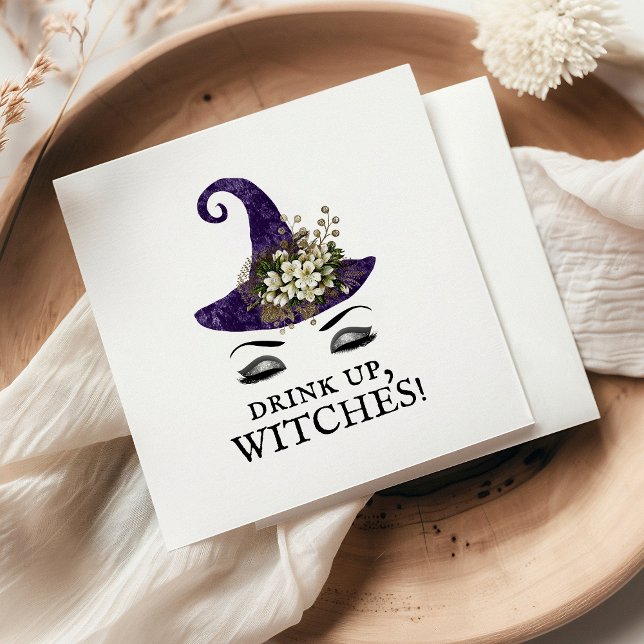 Serviette En Papier Chapeau de sorcière violet pour la fête d'Hallowee (Créateur téléchargé)