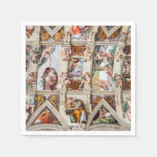 Serviette En Papier Chapelle Sixtine Michelangelo - Vatican, Rome, Ita