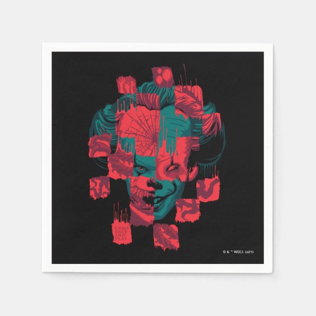 Serviette En Papier Chapitre 2 | Pennywise - Revenez jouer (Devant)