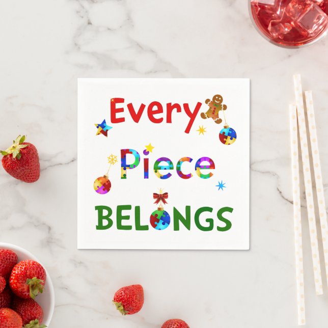 Serviette En Papier Chaque pièce appartient à Noël (En situation)