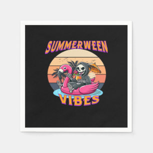 Serviette En Papier Char de Flamant rose Summerween Vibes Grim Reaper 