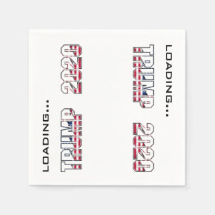 Serviette En Papier Chargement de Trump 2020 USA Election Typography
