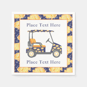 Serviette En Papier Chariot de golf Préppy Goldfish