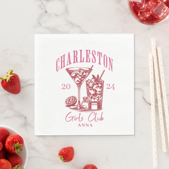 Serviette En Papier charleston bachelorette (En situation)
