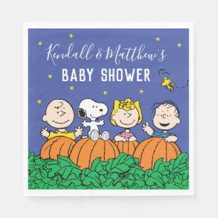 Serviette En Papier Charlie Brown et le Baby shower Citrouille de Gang