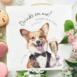 Serviette En Papier Charmant serveur Corgi gallois de Pembroke