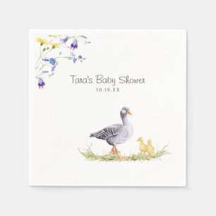 Serviette En Papier Charmante ferme rustique   Mère Goose Floral