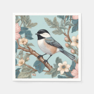 Serviette En Papier Charming Chickadee Bird