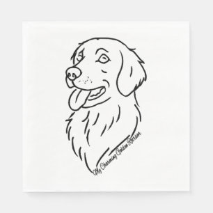 Serviette En Papier Charming Golden Retriever