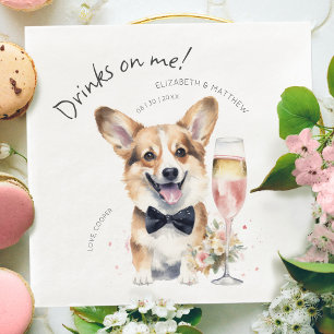 Serviette En Papier Charming Pembroke Welsh Corgi Waiter