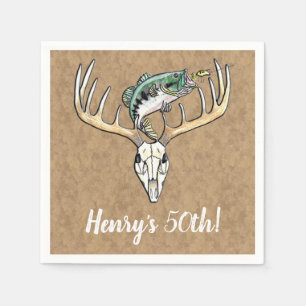 Serviette En Papier Chasse à la pêche 50e anniversaire