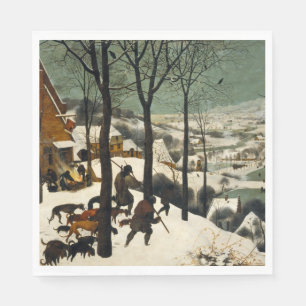 Serviette En Papier Chasseurs dans la neige (par Pieter Bruegel l'Anci