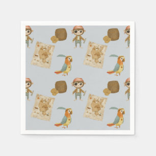 Serviette En Papier Chasseurs de trésors Pirate Anniversaire