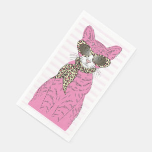 Serviette En Papier Chat chats élégant Leopard